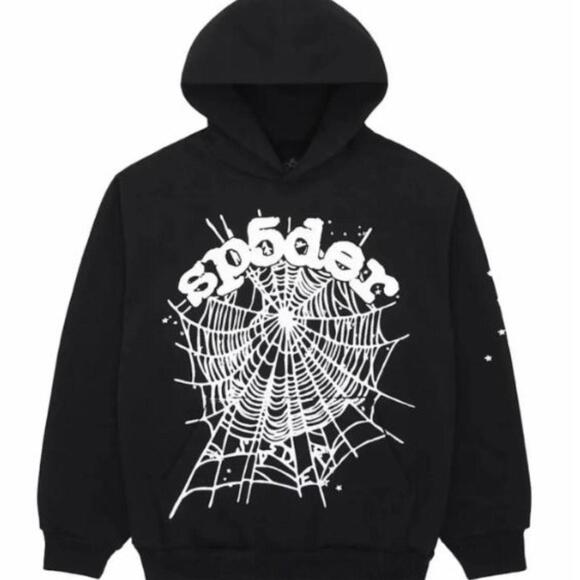 Sp5der Black White Web Hoodie - Small - Picture 1 of 3